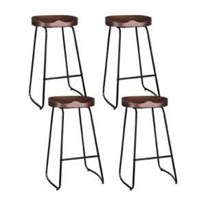 Artiss 4x Bar Stools Tractor Seat 75cm Black