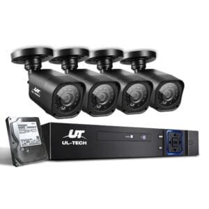 UL-tech CCTV Security System 8CH DVR 4 Cameras 2TB Hard Drive