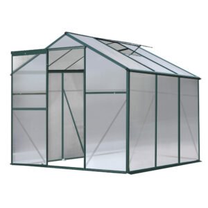 Greenfingers Greenhouse 1.9×1.9×1.83M Aluminium Polycarbonate Green House Garden Shed