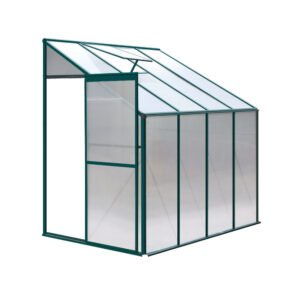 Greenfingers Greenhouse 2.52×1.27×2.13M Lean-to Aluminium Polycarbonate Green House Garden Shed