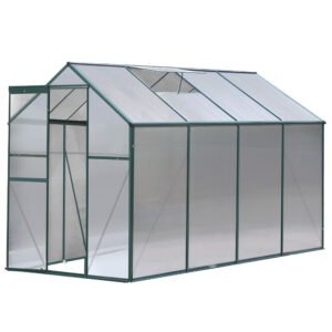 Greenfingers Greenhouse 2.52×1.9×1.83M Aluminium Polycarbonate Green House Garden Shed