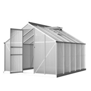 Greenfingers Greenhouse 3×2.5×1.95M Aluminium Polycarbonate Green House Garden Shed