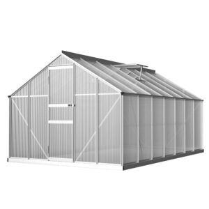 Greenfingers Greenhouse 4.2×2.5×1.95M Aluminium Polycarbonate Green House Garden Shed