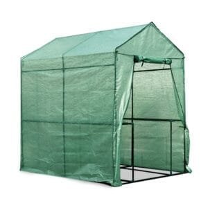 Greenfingers Greenhouse 1.2×1.9×1.9M Walk in Green House Tunnel Plant Garden Shed 4 Shelves