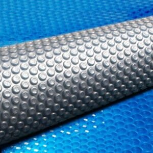 Aquabuddy Pool Cover 500 Micron 10.5×4.2m Swimming Pool Solar Blanket Blue Silver