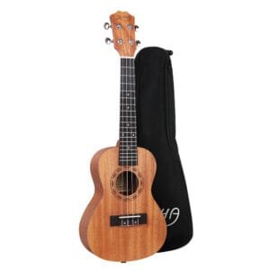 Alpha 23″ Concert Ukulele Mahogany Ukuleles Uke Hawaii Guitar w/ Carry Bag