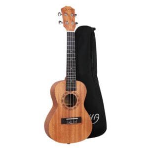 Alpha 26″ Ukulele Natural Mahogany Tenor Beginner Gift w/ Carry Bag