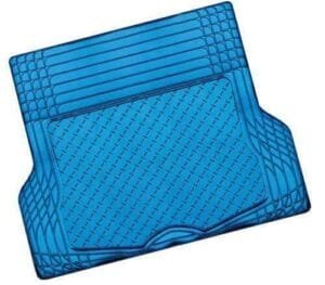 ALUMINIUM LOOK 1-Piece Boot Mat – BLUE [Rubber/Aluminium Look]