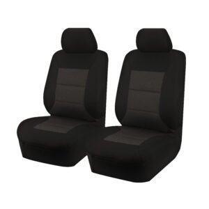 Seat Covers for ISUZU D-MAX 06/2012 – 06/2020 SINGLE/DUAL CAB UTILITY FRONT 2X BUCKETS BLACK PREMIUM