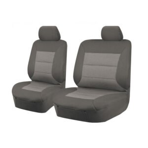 Seat Covers for TOYOTA LANDCRUISER 70 SERIES VDJ 05/2007 – ON SINGLE / DUAL CAB FRONT BUCKET + _ BENCH GREY PREMIUM