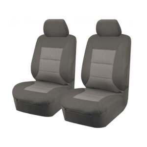 Seat Covers for MITSUBISHI TRITON MQ SERIES 01/2015 – ON DUAL / CLUB CAB UTILITY FRONT 2X BUCKETS GREY PREMIUM