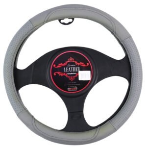 Oklahoma Steering Wheel Cover – Grey [Leather]