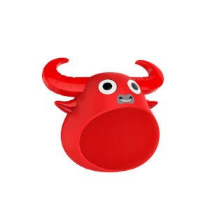 Fitsmart Bluetooth Animal Face Speaker Portable Wireless Stereo Sound – Red