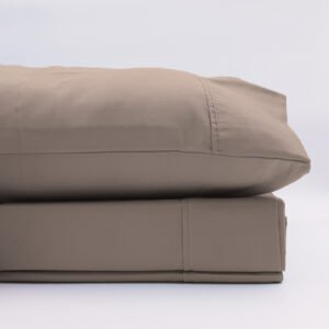 Renee Taylor 1500 Thread Count Pure Soft Cotton Blend Flat & Fitted Sheet Set Stone King