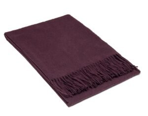 Paddington Throw – Fine Wool Blend – Plum