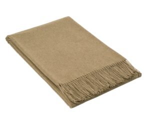 Paddington Throw – Fine Wool Blend – Camel