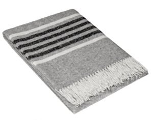 Richmond Throw – Reclaimed Wool Blend – Grey