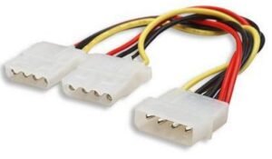 ASTROTEK Internal Power Molex Cable 20cm – 5.25′ 4 pins Male to 2x 5.25′ 4 pins Female 18AWG RoHS