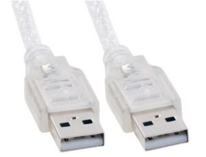 ASTROTEK USB 2.0 Cable 1m – AM-AM Type A Male to Type A Male Transparent Colour RoHS CB8W-UC-2001AA