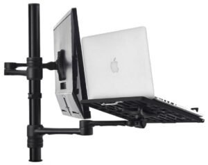 Atdec Notebook monitor arm combo mount – Black