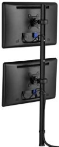 Atdec Spacedec Display Donut Pole 1150mm Black – Double monitor or POS display mount – includes two QuickShift Donut – Mount two monitors