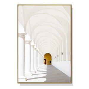 Wall Art 70cmx100cm Long Corridor Style A Gold Frame Canvas