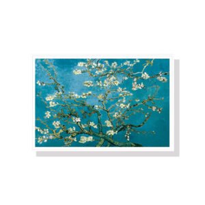 Wall Art 50cmx70cm Van Gogh Almond Blossom White Frame Canvas