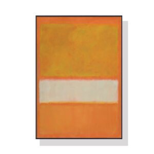 Wall Art 70cmx100cm Yellow By Mark Rothko Black Frame Canvas