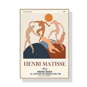 Wall Art 50cmx70cm Dancing by Henri Matisse Wood Frame Canvas