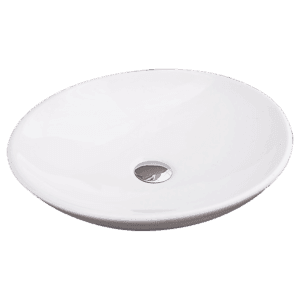 Bathroom Ceramic Oval Above Countertop Basin for Vanity