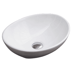 Above Counter Bathroom Vanity Oval Ceramic Basin