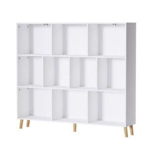 Artiss Bookshelf 3 Tiers 10 Cubes – CORA White