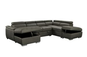 Plush Sleeper Modular Chaise Lounge – Charcoal