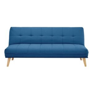 Jovie 3 Seater Sofa Queen Bed Fabric Uplholstered Lounge Couch – Blue