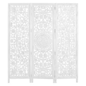 Jans 3 Panel Room Divider Screen Privacy Shoji Timber Wood Stand – White