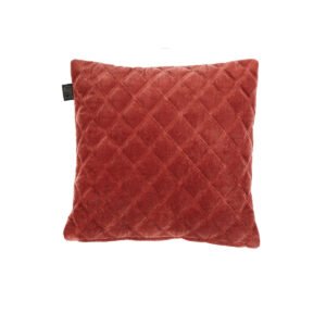 Bedding House Vercors Luxury Cotton Velvet Filled Square Cushion – Dark Red