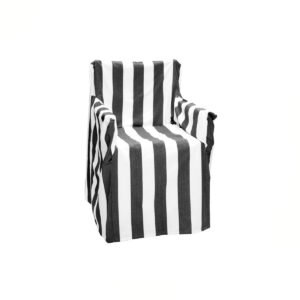 Rans Alfresco 100% Cotton Director Chair Cover – Striped Black