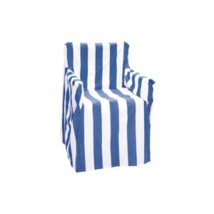 Rans Alfresco 100% Cotton Director Chair Cover – Striped Cobalt Blue