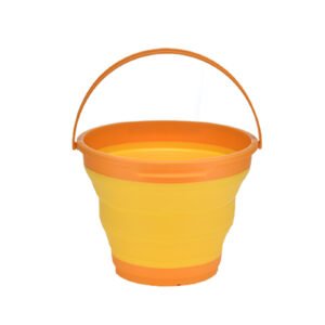 7 Litre Foldable Collapsible Silicone Bucket for Home/Hiking/Camping/Fishing – Orange