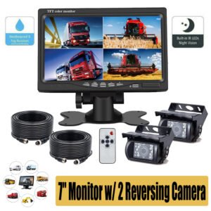 7” Waterproof Monitor Reversing  Kit For Truck Caravan