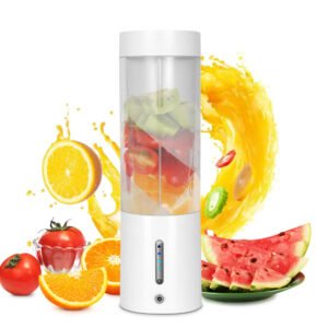 White Portable Juicer – Magnetic Charging Fresh Juice Blender, Multifunctional Ice Crushing Fruit Mixer